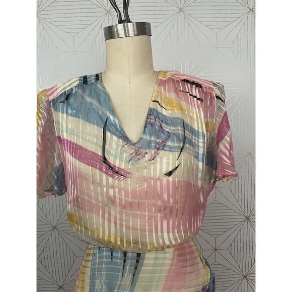 The Silk Farm 100% Silk Made in Korea Size 10 Multi color fairy pastels coquette - Picture 5 of 13